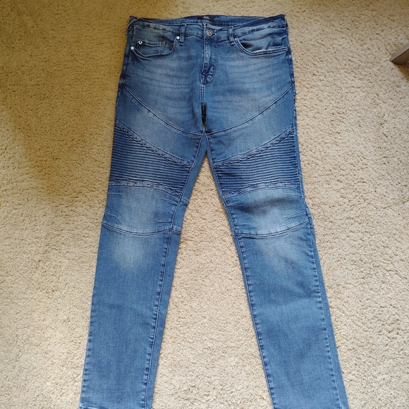 NEW True Religion Blue Relaxed Skinny Jeans